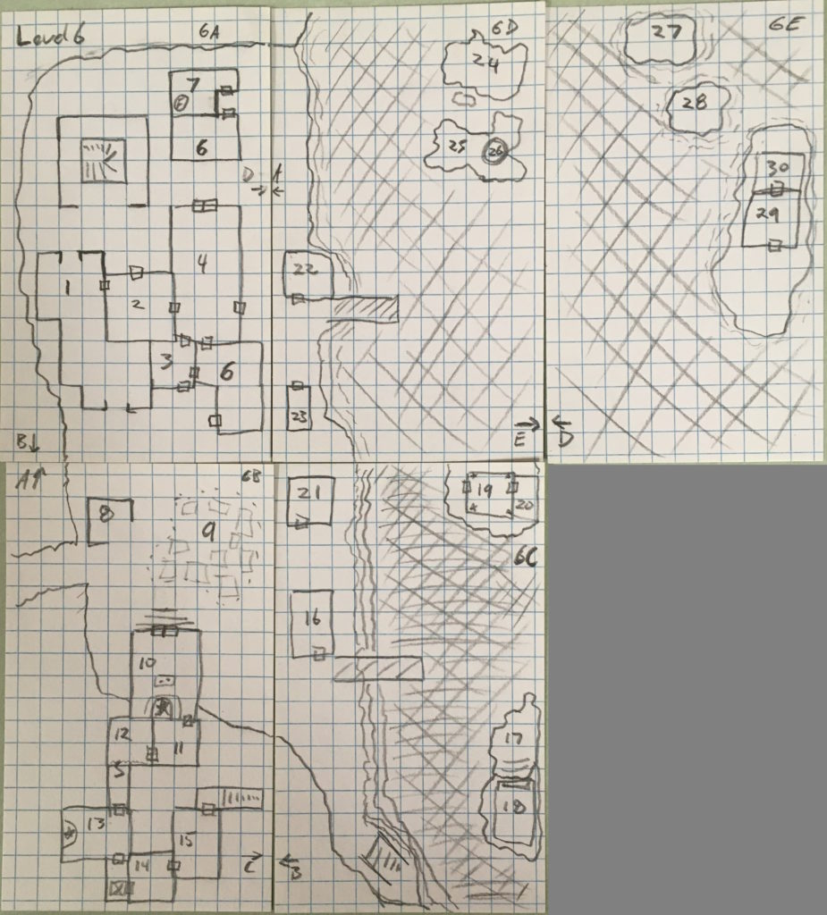 Map of Dungeon Level 6