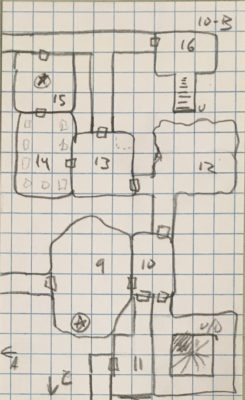 Map of Dungeon Level 10-B