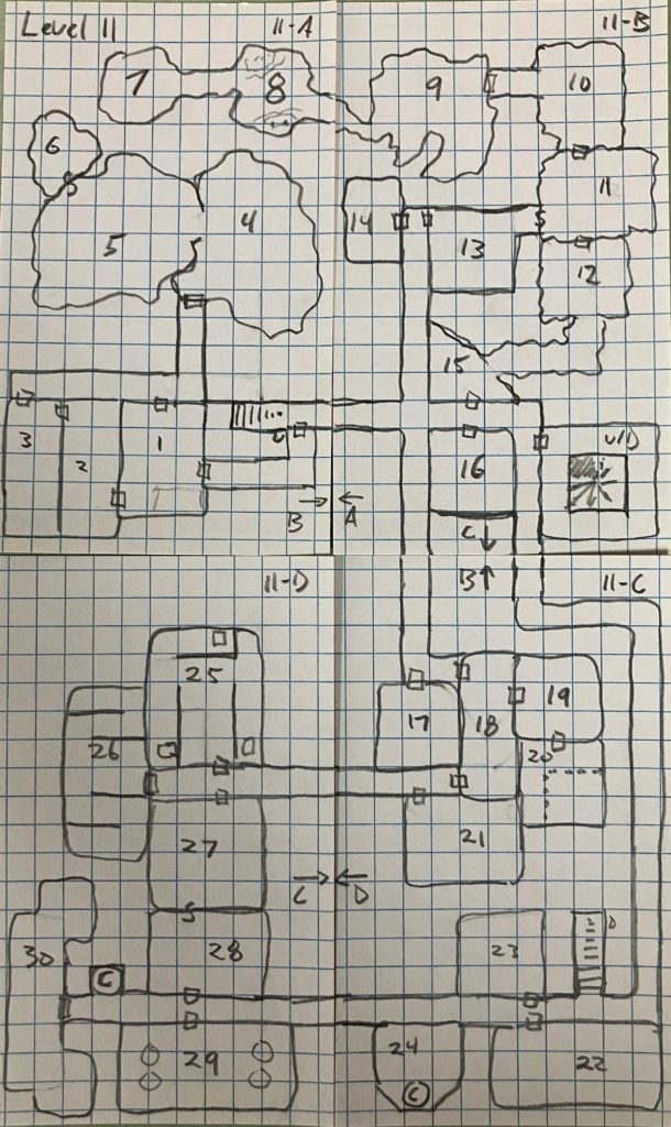 Map of Dungeon Level 11