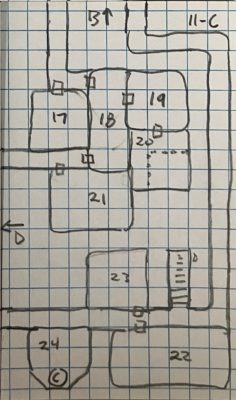 Map of Dungeon Level 11-C