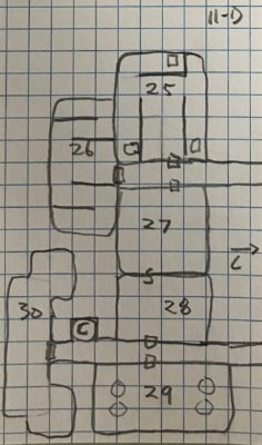 Map of Dungeon Level 11-D