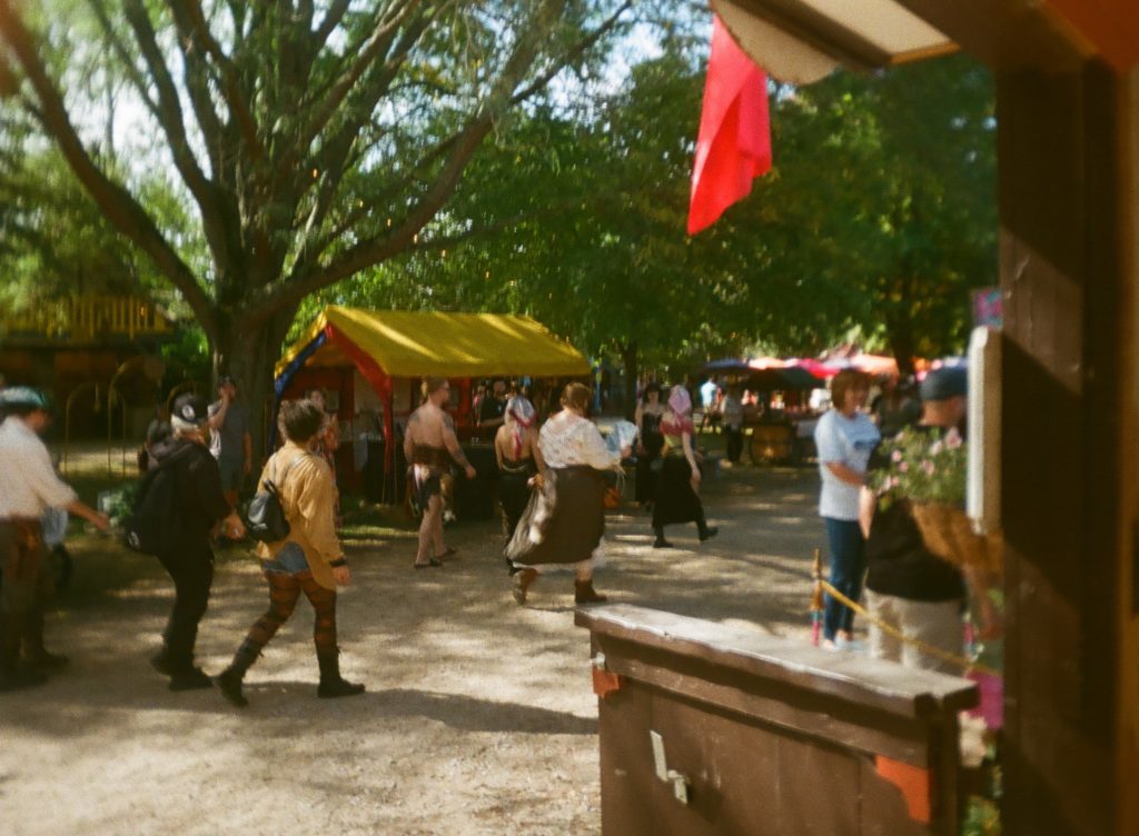 Vintage-looking photo from a Renaissance faire.