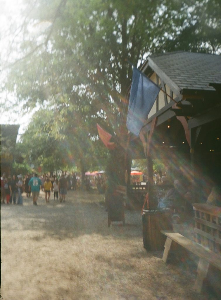 Vintage-looking photo from a Renaissance faire.