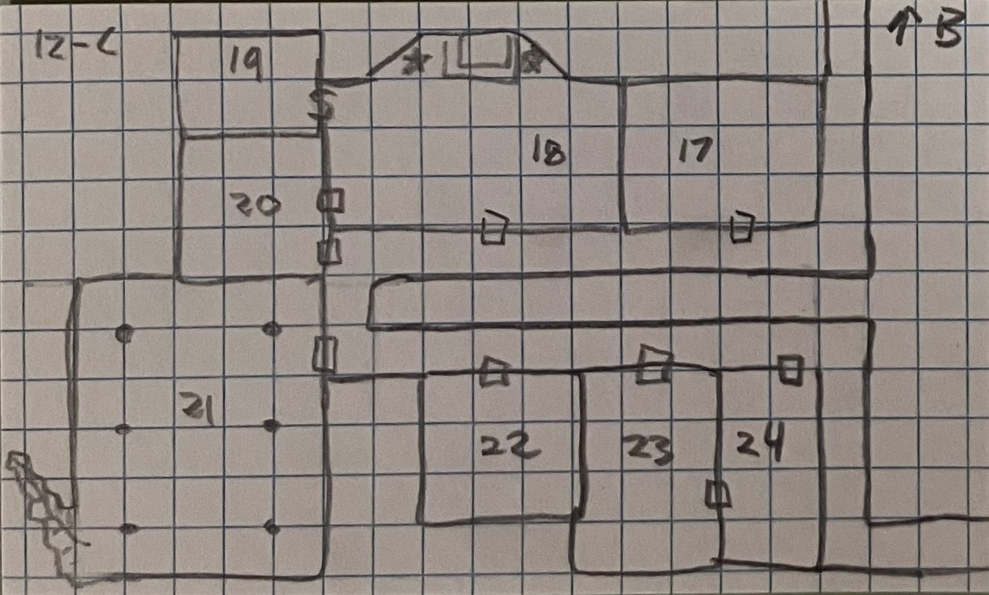 Map of Dungeon Level 12-C